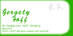 gergely hoff business card